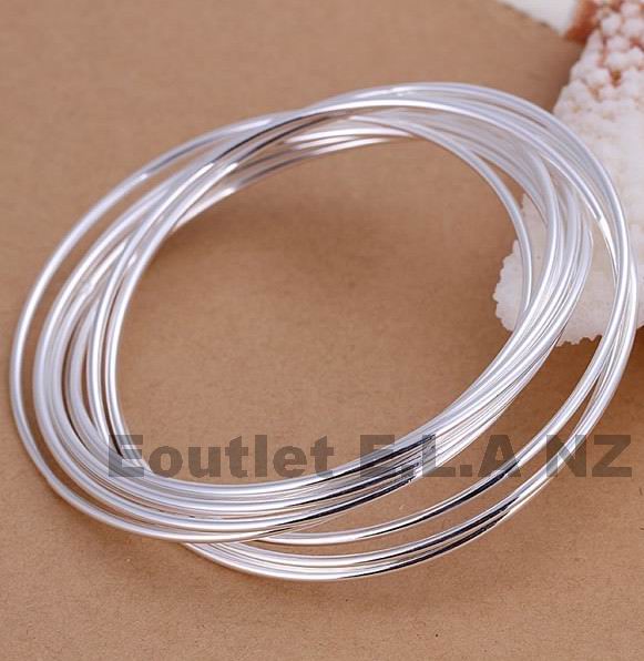 CROSSOVER SILVER BANGLES SET-10 BANGLES